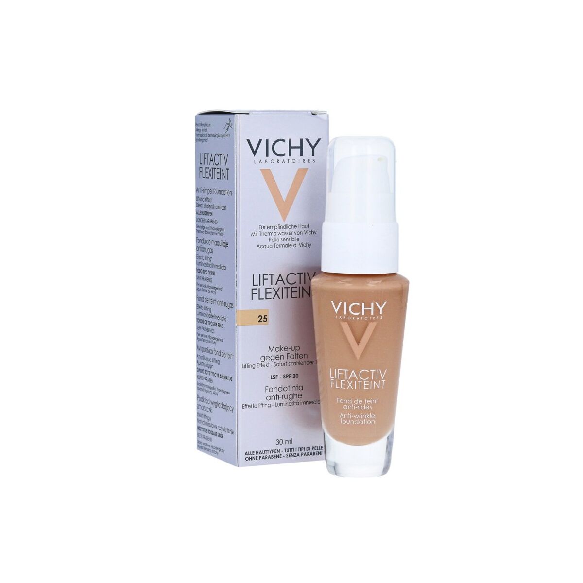 Fundo de Maquilhagem Líquido Liftactiv Flexiteint Vichy 2029072 Nude Spf 20 30 ml - Fabulosa