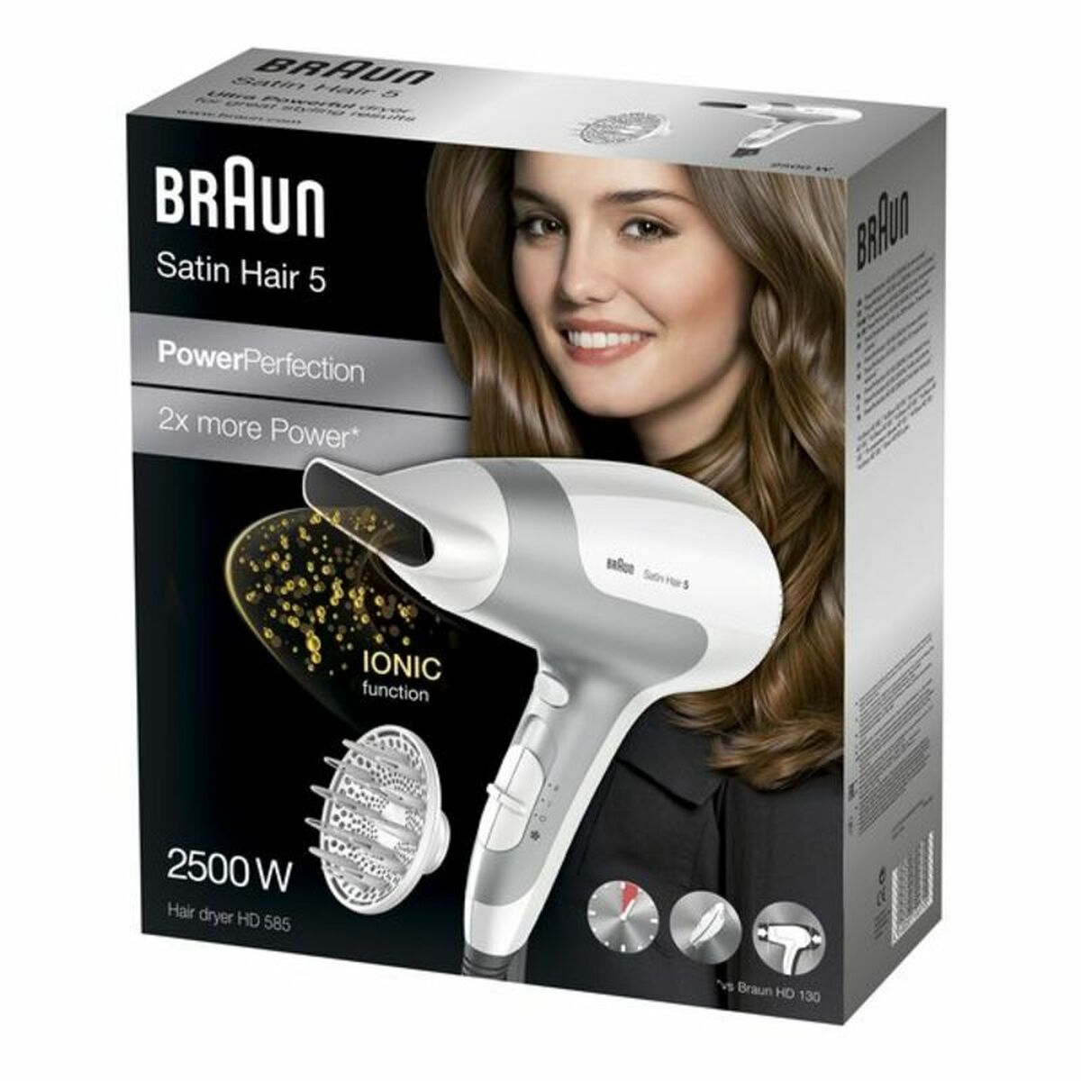 Secador de Cabelo Braun HD 585 2500W - Fabulosa