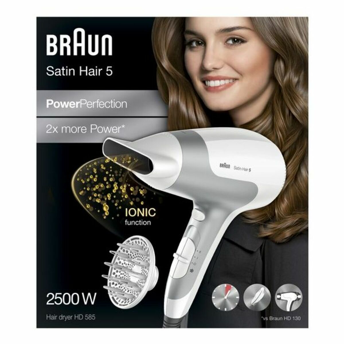 Secador de Cabelo Braun HD 585 2500W - Fabulosa